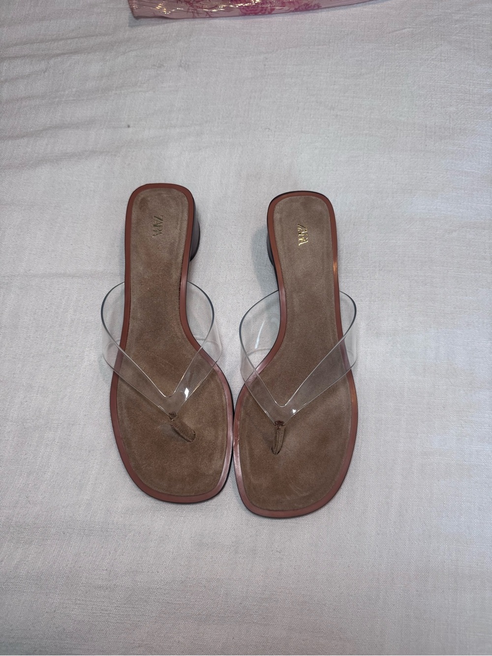 Zara Vinyl Heeled Sandals Size 8 - Picture 4 of 7